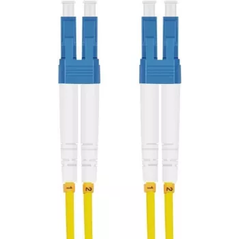 Optiskās šķiedras komutācijas kabelis helos LWL 9/125µm OS2 LC Duplex 0,5 m