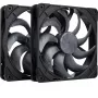 Noctua NF-A14x25 G2 PWM Sx2-PP chromax.Melns 140mm dubultā ventilatora komplekts