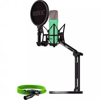 NT1 Signature +XLR-kabelis+Desktop Studio Arm, mikrofons gaiši zaļš, komplekts