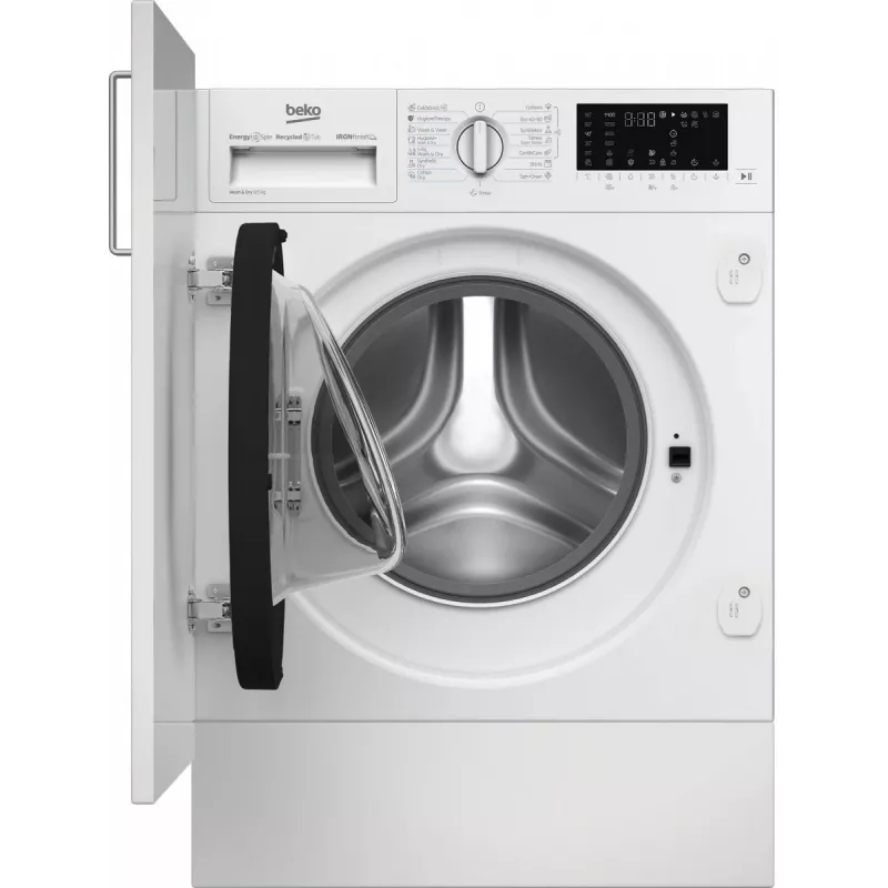 Veļas mazgājamā-žāvējamā mašīna BEKO B5DBT68547W iebūvējama, 8 kg mazgāšana / 5 kg žāvēšana, 1400 apgr./min