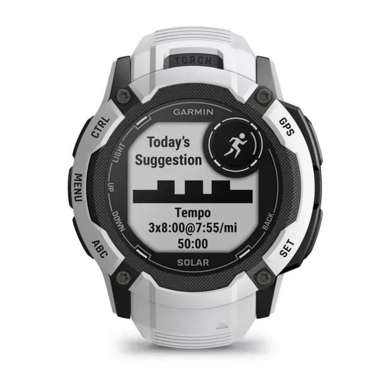 Garmin Instinct 2X Solar 2,79 cm (1,1 inch) MIP 50 mm digitāls 176 x 176 pikseļi skārienjutīgs balts GPS (satelīts)