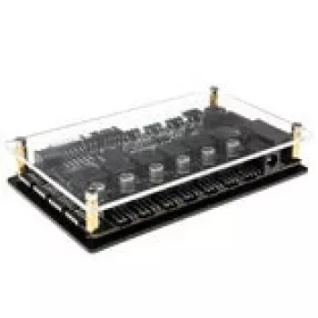 Lamptron Auto-Controller CT630 PWM ARGB — kompakts PWM ARGB ventilatora/kontrolieris, melns