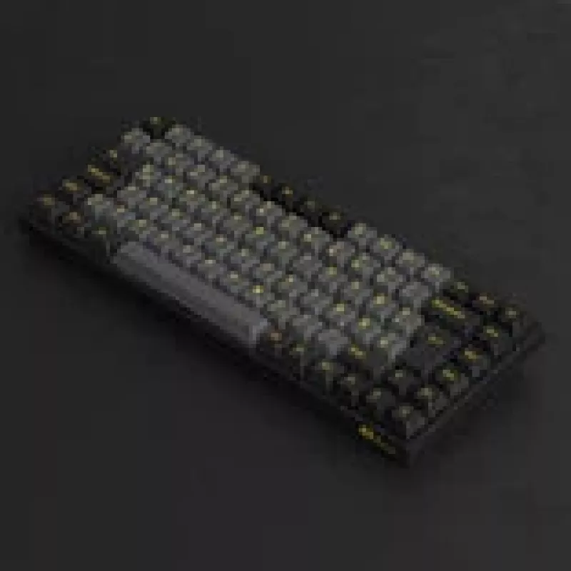 Mehaniskā spēļu tastatūra AKKO Melns & Gold 3084B Plus, 84 taustiņi, Akko V3 Cream dzeltena slēdži, RGB apgaismojums