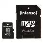 ATMIŅA MICRO SDHC 4GB C10/W/ADAPTER 3413450 INTENSO