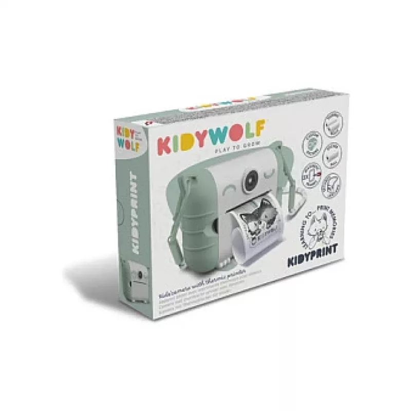 Bērnu digitālā kamera KIDYWOLF Kidyprint Zaļa Balta