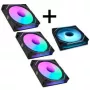 LIAN LI UNI FAN SL-INF 120 ARGB Reverse Blade 4-Pack - Melns
