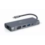 Gembird A-CM-COMBO7-01 piezīmjdatora dokstacija/portu replikators USB 3.2 Gen 1 (3.1 Gen 1) Type-A pelēks