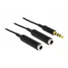 Audio kabelis DeLOCK 65575 0,25 m 3,5 mm 2 x 3,5 mm melns