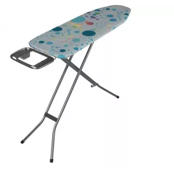 Pilna izmēra gludināmais dēlis Vileda 4023103218932 — pilna izmēra, nerūsējošā tērauda kājas, 1200×380 mm dēlis, augstums 75–96 cm, salokāms, gludekļa turētājs