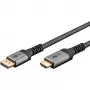 Goobay 65269 Video kabeļa adapteris 2 m DisplayPort HDMI Pelēks (65269)