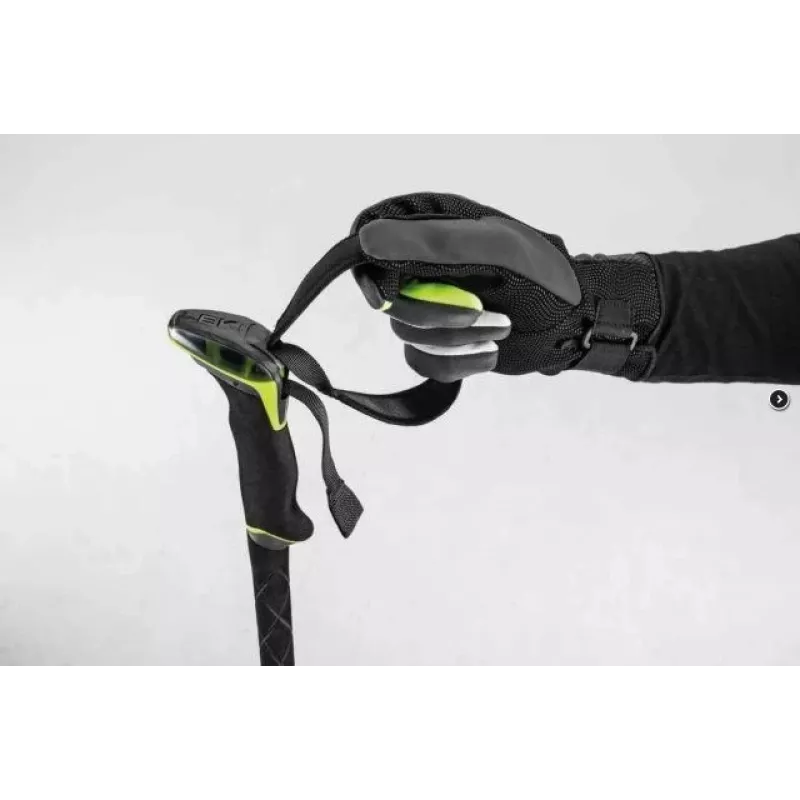 Nūjošanas nūjas Leki Guide 2 — alumīnijs, maksimālais garums 150 cm, svars 271 g, Lock Security Strap neilons, kāta Ø1.6 cm, melnas