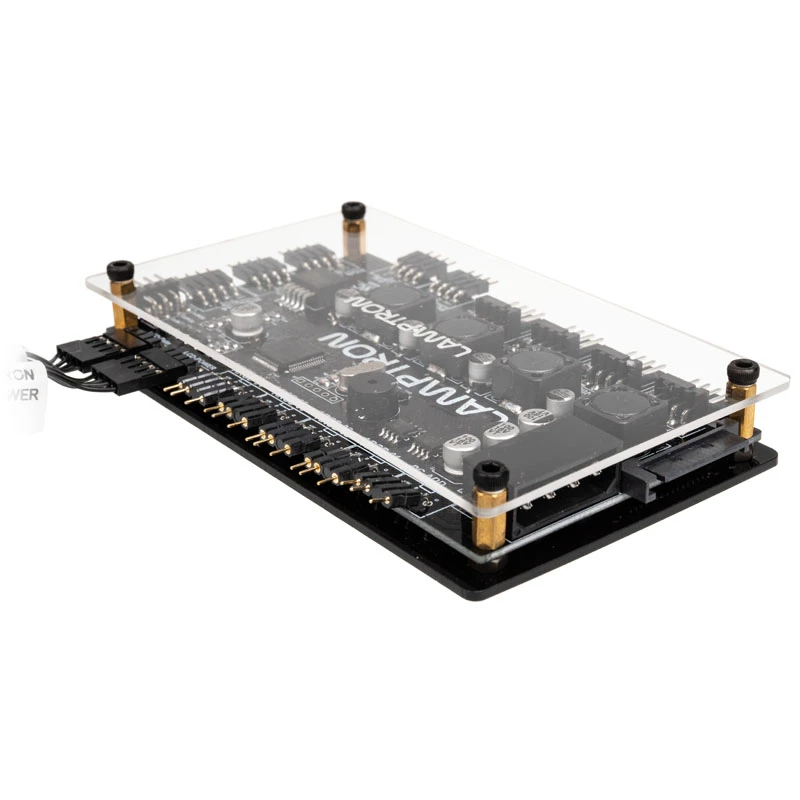 Lamptron PCI RGB ventilatoru un LED kontrolieris SM436 Sync Edition, melns
