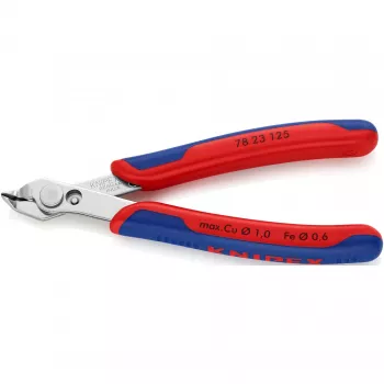 Knipex Super-Knips 78 23 125 elektronikas un precīzijas mehānikas griešanas knaibles bez slīpuma 125 mm