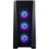 PHANTEKS Eclipse G370A PC korpuss, Midi Tower, SSI-EEB, RGB, rūdīts stikls — komplektā 3x 120 mm ventilatori, melns