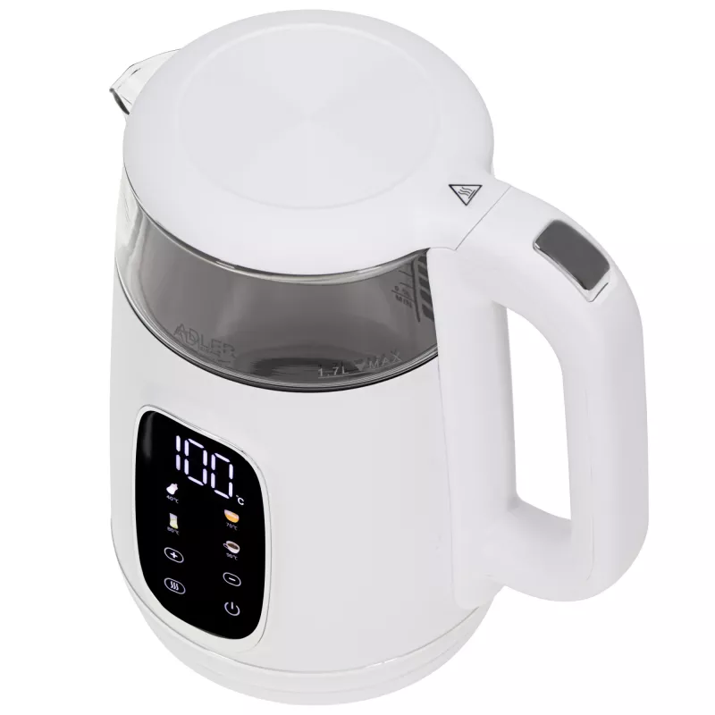 ADLER AD 1305 electric kettle balta/silver