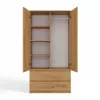 Topeshop SZAFA MALWA ART bedroom wardrobe/closet 5 shelves 2 durvis(s) ozols