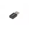 Lanberg AD-UC-UA-01 Kabeļa interfeisa/dzimuma adapteris USB 3.0 Type A uz USB 3.0 Type C Melns (AD-UC-UA-01)