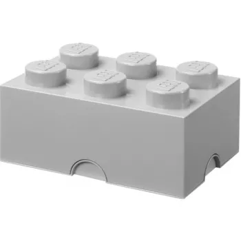Room Copenhagen LEGO Storage Brick 6, pelēka – kraujama rotaļlietu un piederumu kārbīte