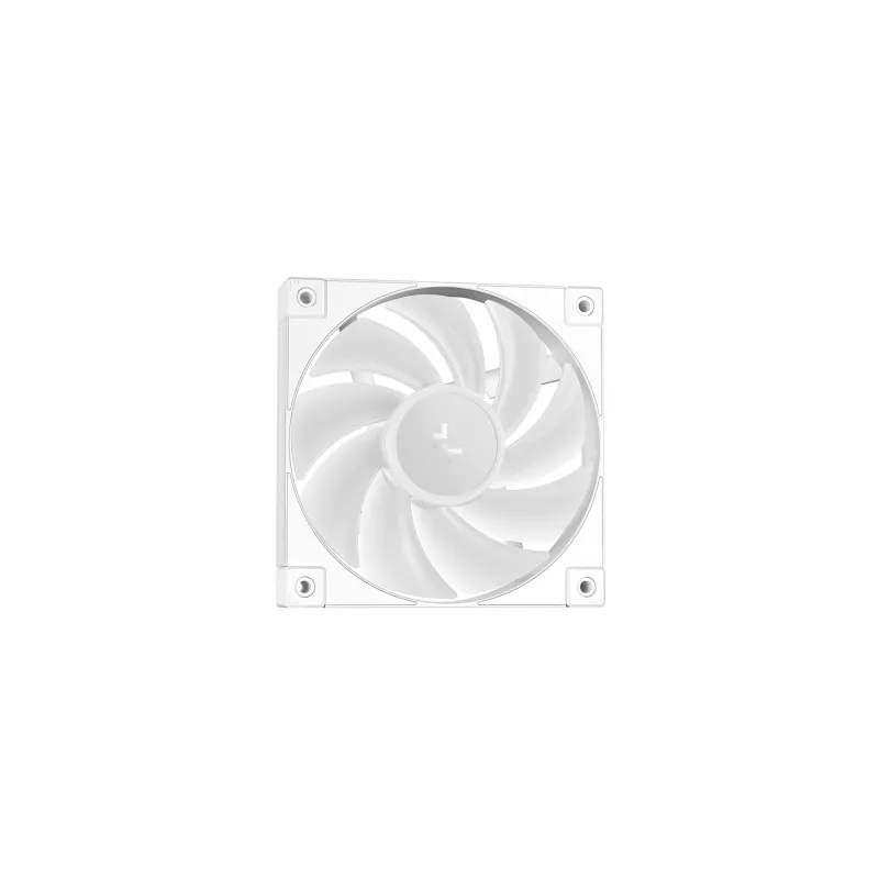 Viss vienā šķidruma dzesētājs DeepCool LT240 White — 240 mm radiators, 2x 120 mm PWM ventilatori (600–2400 RPM), 41 cm caurules, LGA1150
