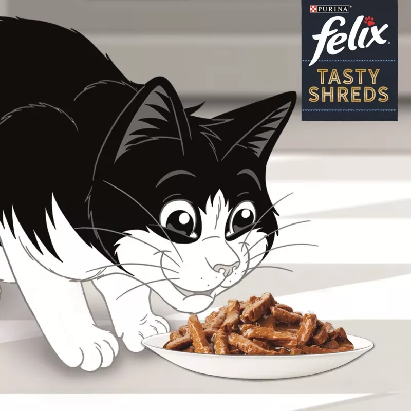 FELIX Tasty Shreds ar lasi un tunci - 4x 80g