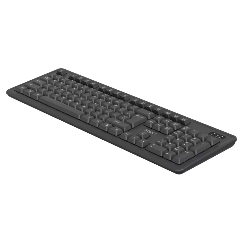 Savio KB-03 tastatūra ar peli, mājām/birojam, USB, QWERTY, US English, melna