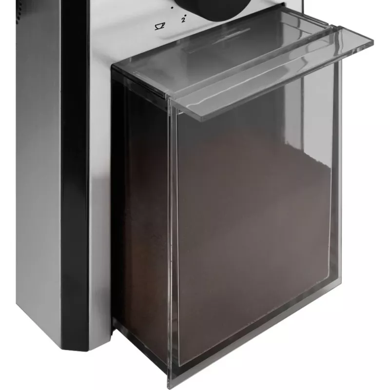 Kafijas dzirnaviņas De’Longhi KG89 — 120 g pupiņu ietilpība, 110 W, 12 krūzēm, nerūsējošā tērauda un plastmasas korpuss