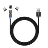 3-in-1 uzlādes kabelis ColorWay CW-CBUU037-BK — Lightning, Micro‑USB, USB‑C, 1 m, 2,4 A