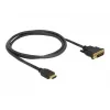 DeLOCK 85652 Video kabeļa adapteris 1 m HDMI A tipa (standarta) DVI melns (85652)