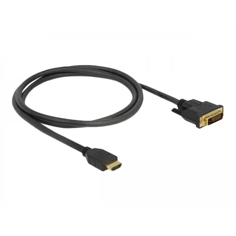 DeLOCK 85652 Video kabeļa adapteris 1 m HDMI A tipa (standarta) DVI melns (85652)