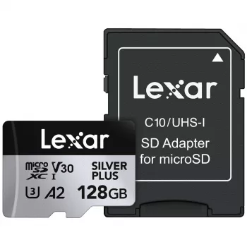 Flash atmiņa Lexar 128GB UHS-I MicroSDXC Professional SILVER PLUS