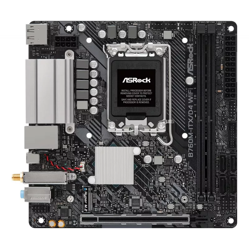 Mātesplate ASRock B760M-ITX/D4 WiFi Intel B760 LGA 1700 mini ITX