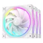 12 cm korpusa ventilators DeepCool FL12 WH — 3 gab. komplekts, 120×120×25 mm, 2150 RPM, 55 CFM, Fluid Dynamic Bearing, PWM, multi-LED, 4-pin