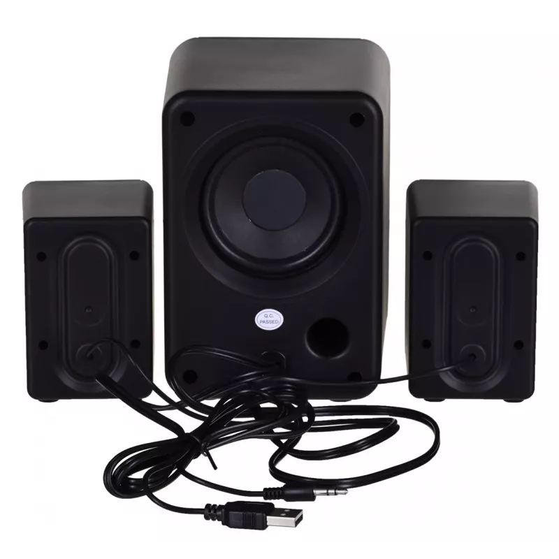 DEFENDER skaļrunis V11 11 W vadu 2.1 galda satelīta skaļruņi, USB 5 V, melns