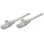 Intellinet tīkla komutācijas kabelis, Cat6, 1m, pelēks, CCA, U/UTP, PVC, RJ45, ar apzeltītiem kontaktiem, bez aizķeršanās, ar uzmavu, mūža garantija