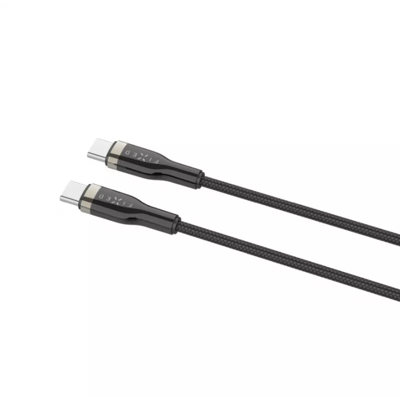 USB-C uz USB-C kabelis FIXED FIXDB-CC2-BK — 2 m, 100 W, fiksēts, nenoņemams