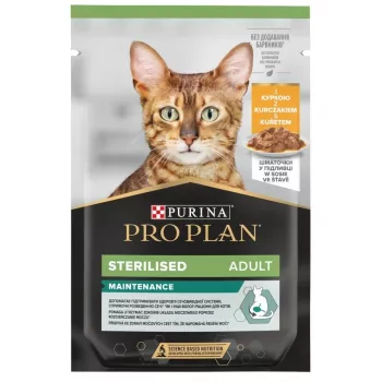 PURINA Pro Plan Cat Sterilised Maintenance Chicken - mitrā kaķu barība - 85 g