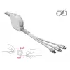 USB kabelis DeLOCK 85850 0,98 m USB 2.0 USB A USB C/Micro‑USB B/Lightning