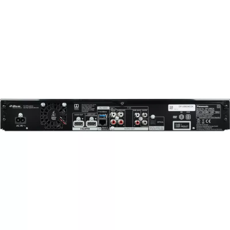 Panasonic DP-UB824 - 3D Blu-ray disku atskaņotājs - ar mērogošanu - Ethernet, Wi-Fi (DP-UB824EGK)