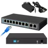 Extralink PoE slēdzis CERES 8x 100Mb/s PoE/PoE+, 2x RJ45 Uplink 100Mb/s, 96W