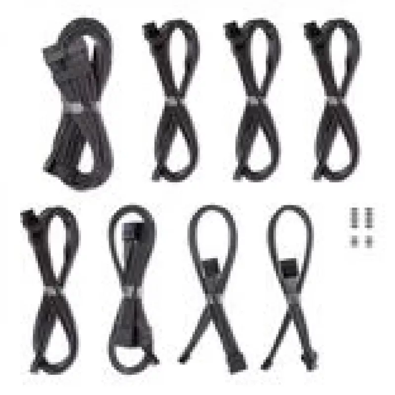 CableMod C-Series Pro ModMesh kabeļu komplekts Corsair RMi/RMx/R barošanas blokiem — Carbon krāsa