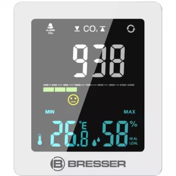 Gaisa kvalitātes mērītājs Bresser Optics 7004020GYE000 CO2 Temperatūra 0-50°C