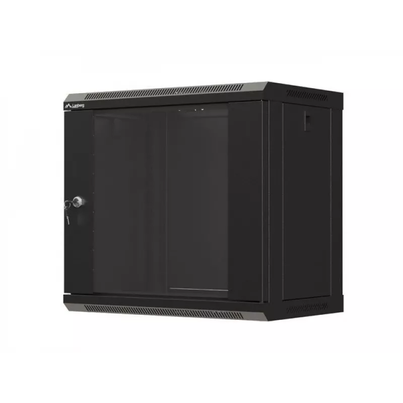 Sienas skapis LANBERG WF03-5309-10B, 9U, 500×350×540 mm, maks. slodze 60 kg, melns