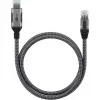 Ethernet kabelis USB-A 3.2 Gen1 spraudnis > RJ-45 spraudnis, LAN adapteris melns/sudrabains, 3 metri, pīts tekstila apvalks