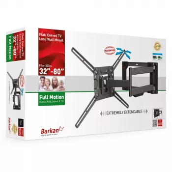 TV kronšteins Barkan Mounting Systems 4400 50 kg 2.03 m Melns