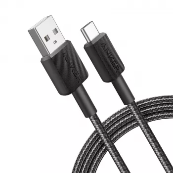 Anker Innovations 322 USB-A uz USB-C kabelis, neilons, 1,8 m, melns - kabelis - digitāls/dati