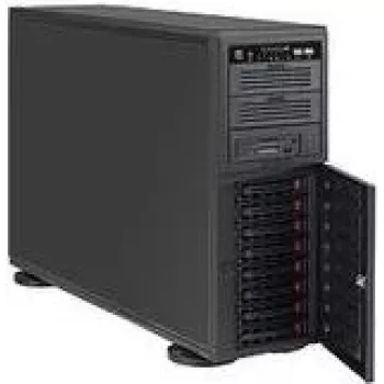 Supermicro SC743 AC-668B - pilna torņa - 4U - paplašinātais ATX - SATA/SAS - Hot-Swap 668 W - melns - USB