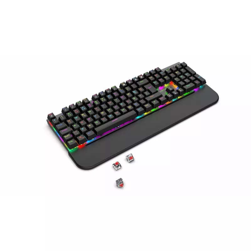 Incase Gaming Keyboard IKG-443 mehānisks, RGB, vācu izkārtojums