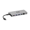 USB-C dokstacija - 4K HDMI, USB 3.2 Gen 1, USB-A centrmezgls, GbE, atmiņas karte, 100W PD uzlāde, noņemams vads U442-DOCK5D-GY