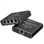 Ethernet mini slēdzis QOLTEC 52293 1x4 RJ45, 1-ieeja 4-izejas nepārvaldāms tīkla sadalītājs