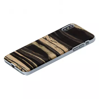 Viedtālruņa maciņš man and wood iPhone XS Max — Baltā melnkoka apdare
